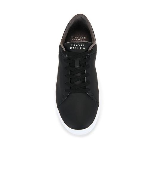 Travis Mathew Black The Modern Cup Sneakers for men