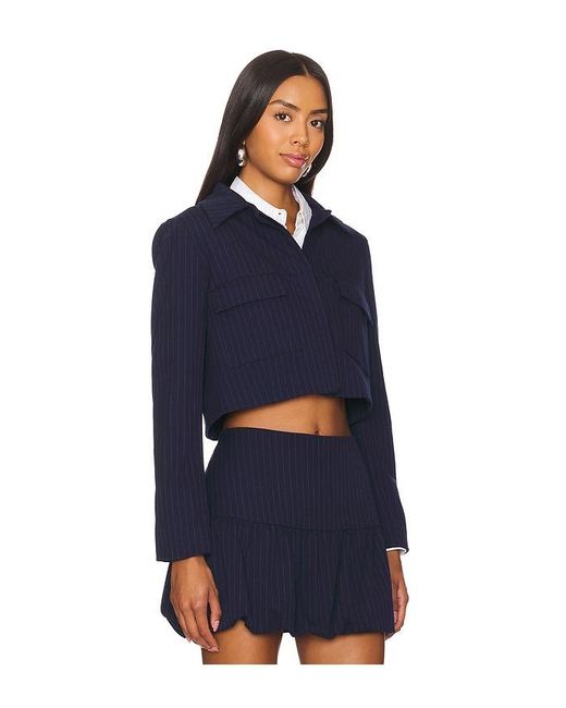 Amanda Uprichard Blue Sanders Jacket