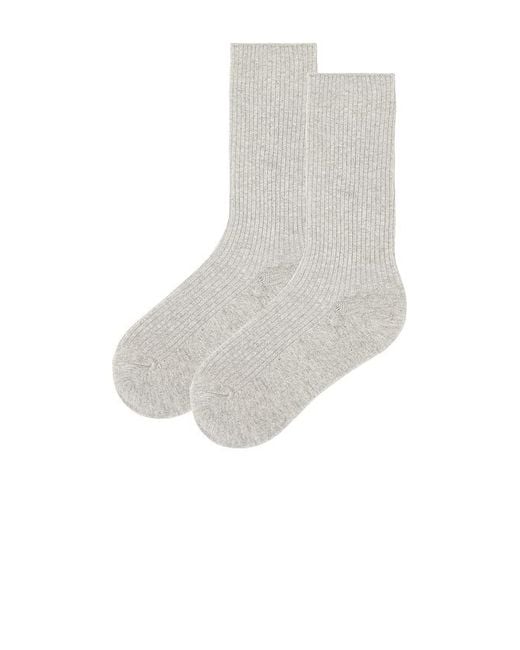 ÉTERNE White Classic Rib Socks