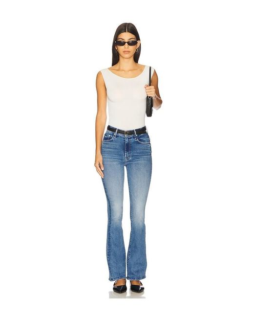 Mother Blue High Waisted Weekend Skimp Jeans