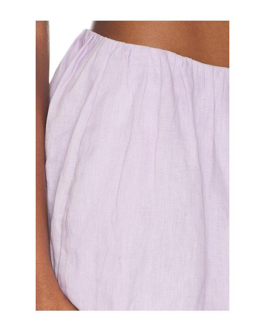 AEXAE White X Revolve Linen Balloon Short