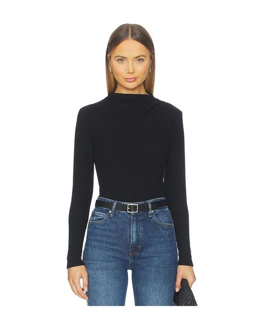Nation Los Angeles Black Neda Pleated Top