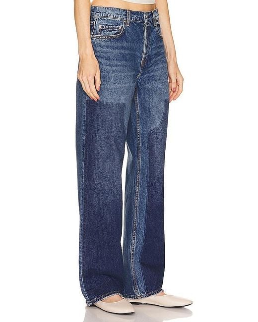 GRLFRND Blue JEANS BELLA LOW RISE BOYFRIEND