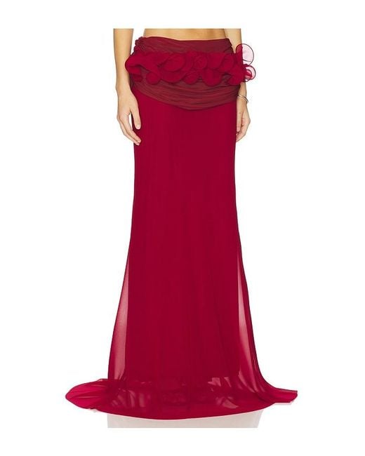 Aniye Records Red Tecla Long Skirt