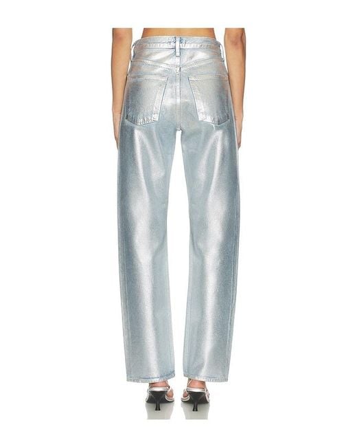 Agolde Blue 90's Mid Rise Loose Fit Jeans