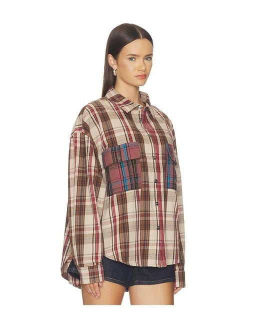One Teaspoon Multicolor Prairie Check Daria Shirt