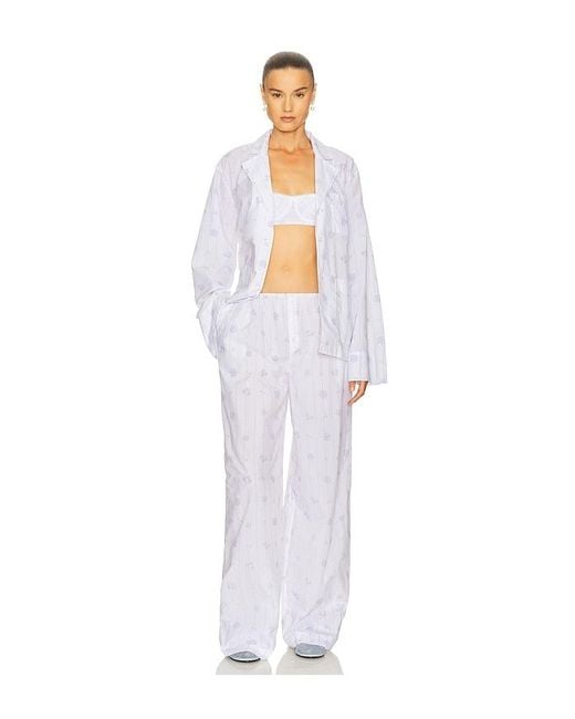 Helsa White Pajama Top