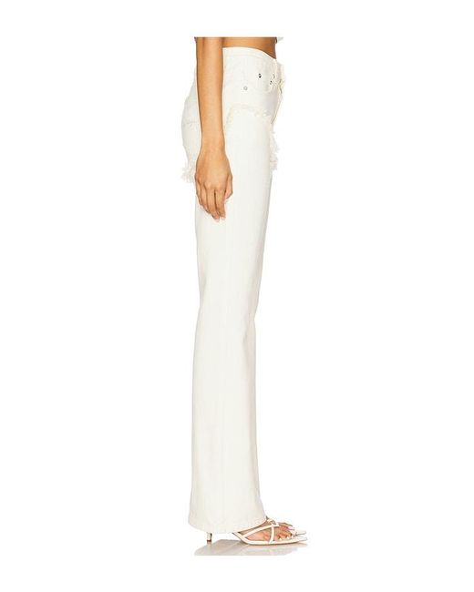 SER.O.YA White Dahlia Frayed Bootcut Jeans