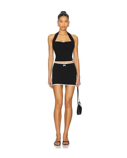 MAJORELLE Black Moriah Halter Top