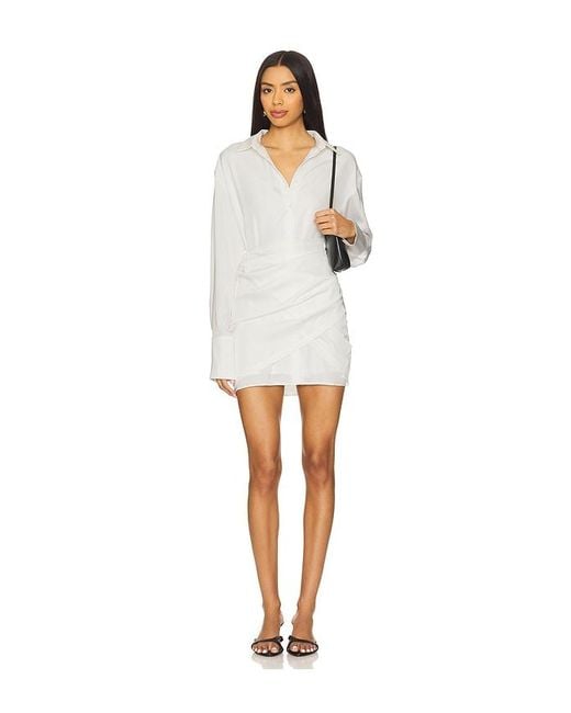 SNDY'S White Mae Shirt Dress