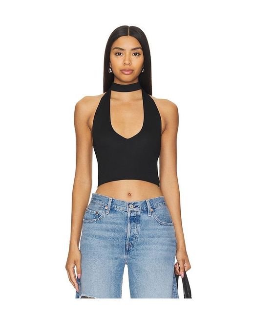 superdown Blue Jessalyn Halter Top
