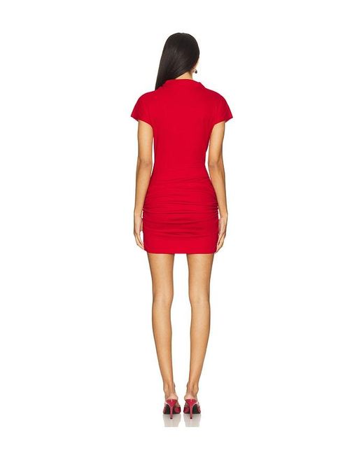 Line & Dot Red X Revolve Archer Draped Mini Dress