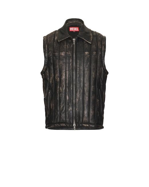 メンズ DIESEL Albert レザージャケット Black