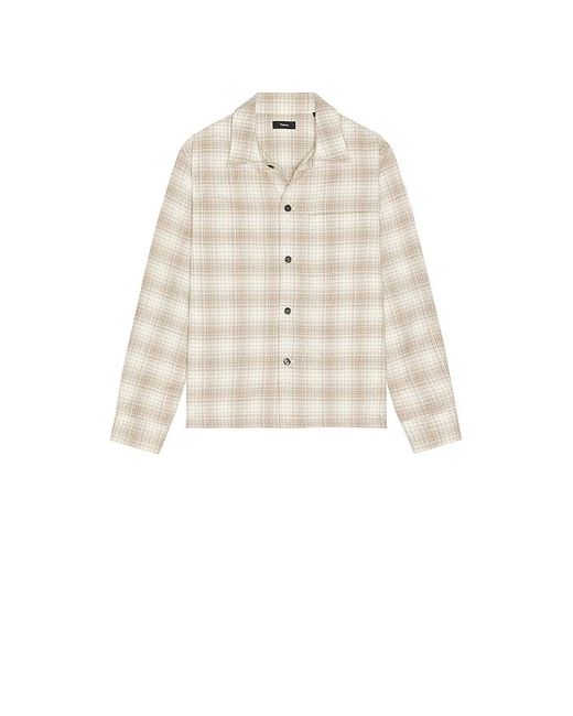 Theory Natural Light Textured Check Shirt for men