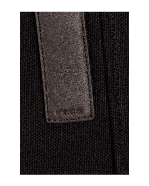 Vince Black Extra Large Canvas Tote for men