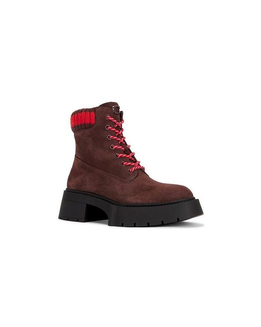 COACH Red Leah Platform Bootie