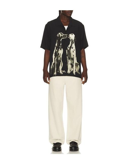 Huf Black Dogged Resort Shirt for men