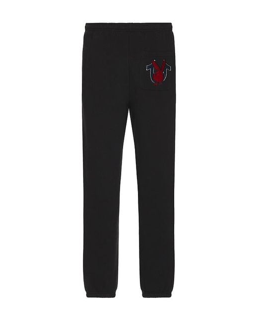 True Religion Black X Playboy Fleece Jogger for men
