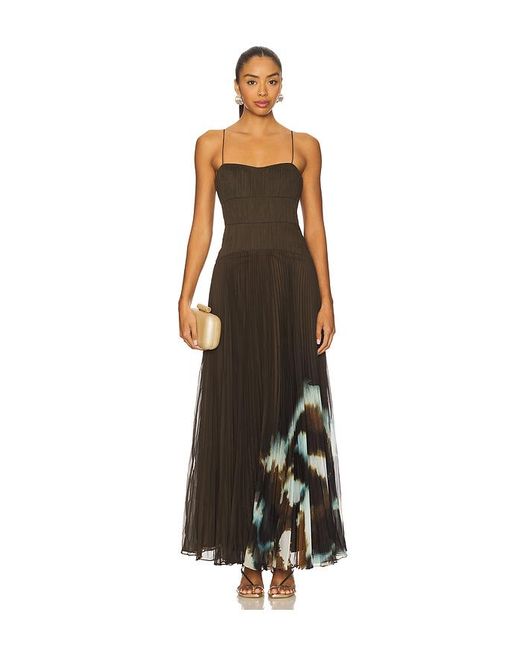 AMUR White Sue Pleated Gown