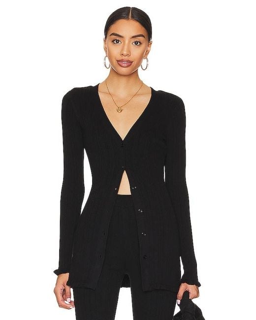 Tularosa Black Variegated Rib Cardi