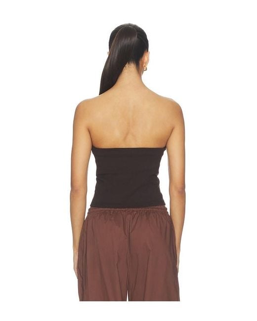 DONNI. Brown The Baby Rib Tube Top