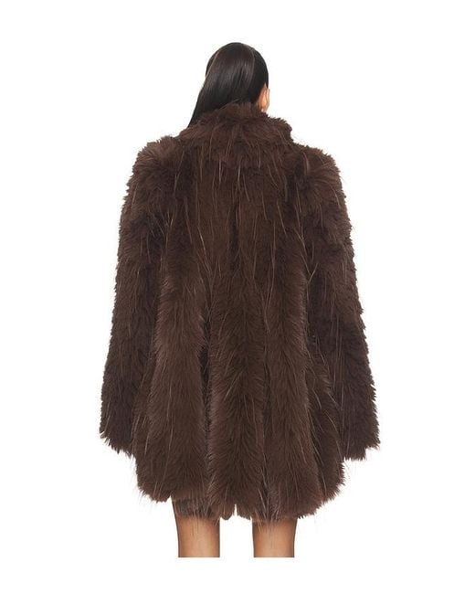 CULTNAKED Brown Faux Fur Delight Coat