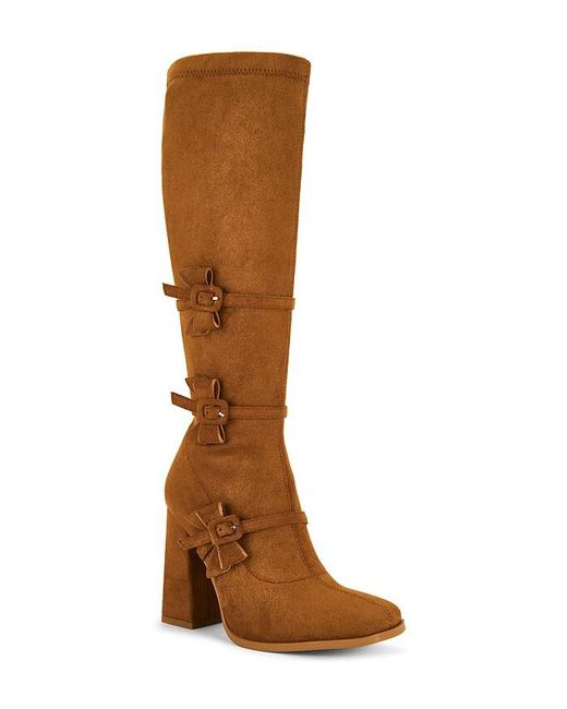 ZEMETA Brown Bow Suede Boot
