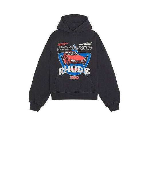 Rhude Blue Road To Cairo Hoodie for men