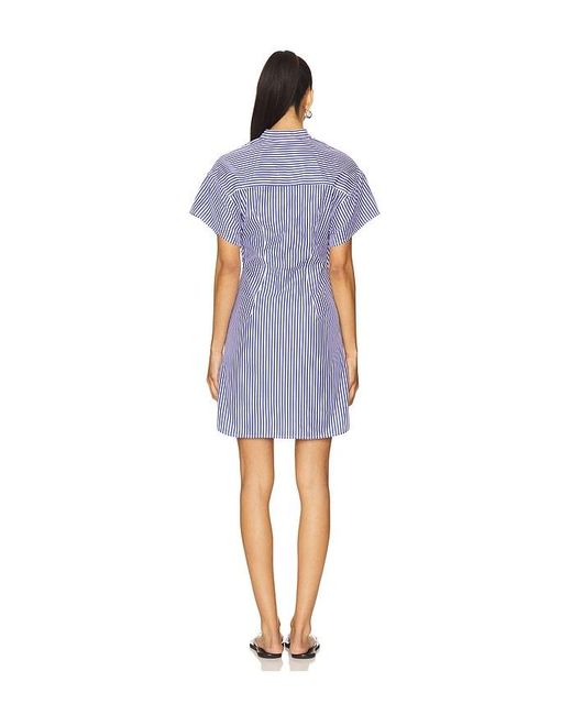 Rag & Bone Blue Gretchen Stripe Poplin Dress