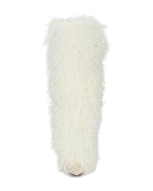 Paris Texas White Furry Stiletto Boot