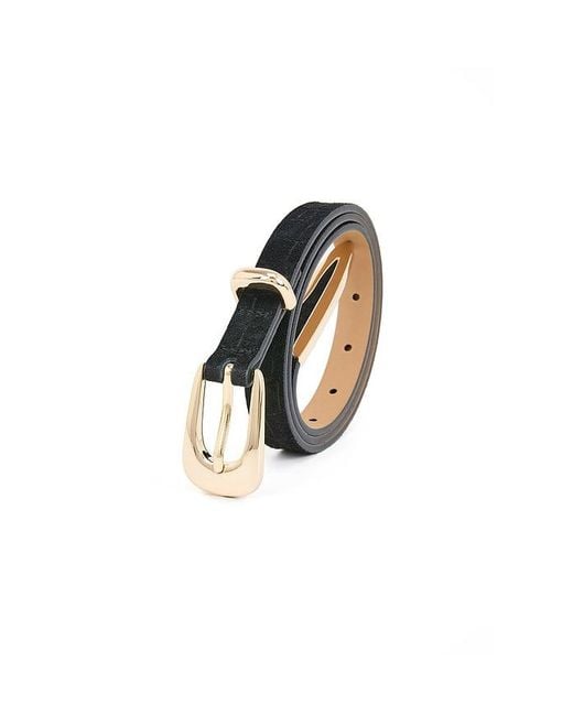 Ettika Black Modern Saddle Belt