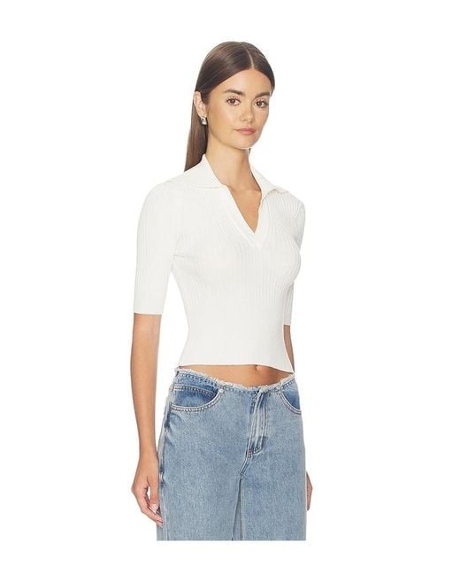 MORE TO COME White Lucille Knit Top