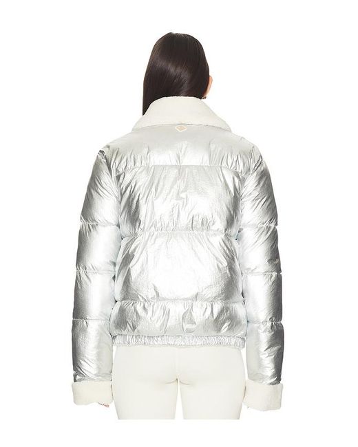 The Upside White Lotti Reversible Puffer Jacket