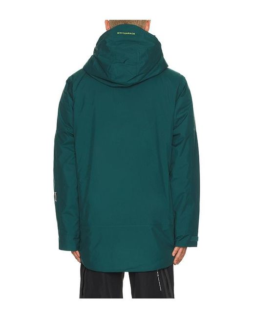 White/space Green Parka Jacket for men