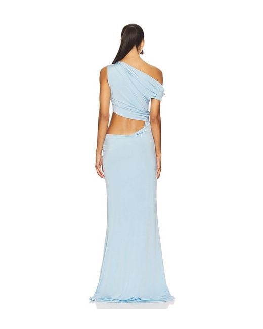 AWAVE Studio White Shoulder And Waist Long Dress