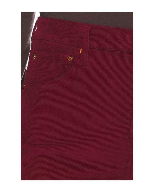 Re/done Red High Rise Wide Leg Jeans