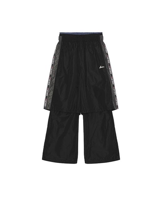 we11done Black Triple Layered Track Pants for men