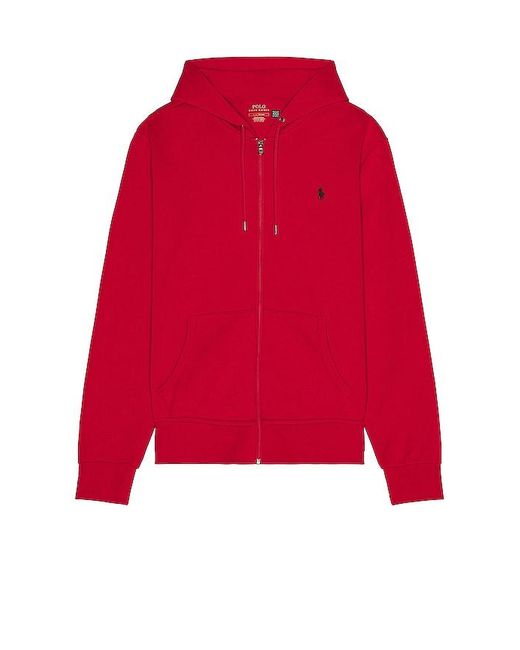 Polo Ralph Lauren Red Double Knit Hoodie for men