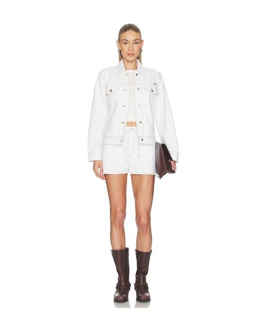 Lacoste White Denim Shorts