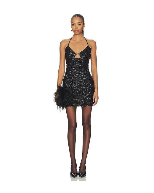 SNDY'S Black Adelyn Sequin Mini Dress