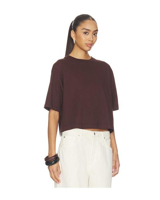 Enza Costa Short Sleeve Supima Structured Tee