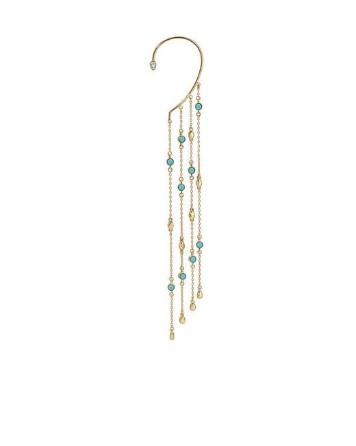 Ettika Blue Linear Chains Statement Ear Cuff