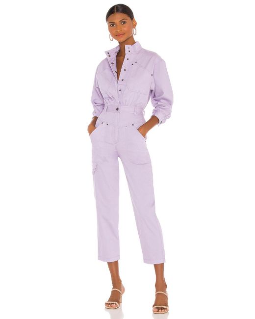 Shona Joy Purple Chiara Long Sleeve Boiler Suit