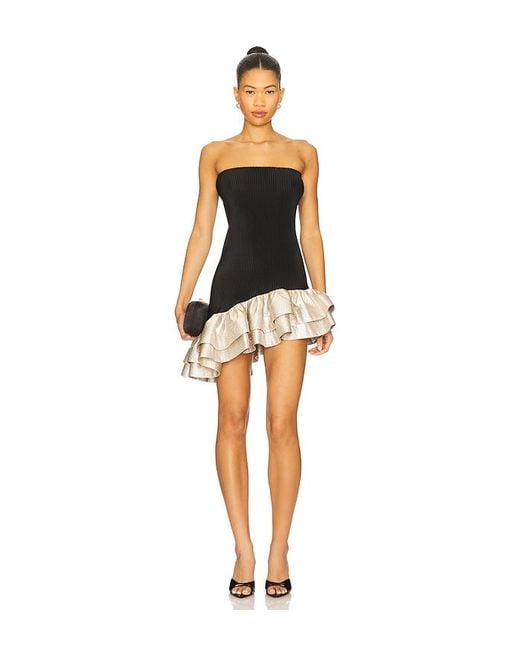 Vestido Volant En Color Negro Talla (También En 12/L, 6/Xs, 8/S) L'idée de color Black