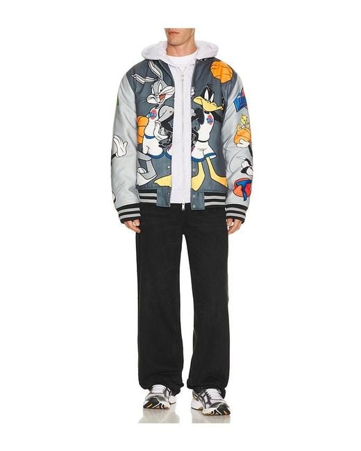Reason Blue Space Jam Varsity Jacket for men