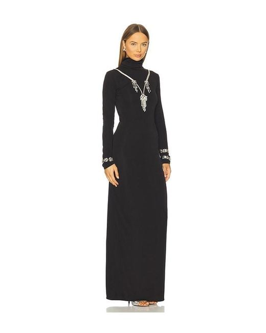 Des Phemmes Black Backless Long Dress
