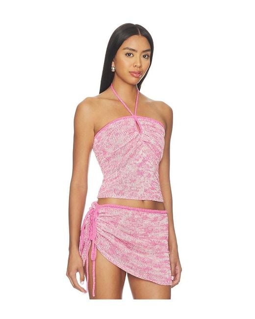 Asta Resort Pink Olivia Halter Top
