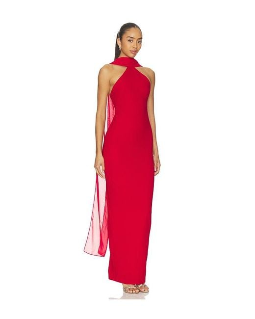 Nookie Red Martini High Neck Gown