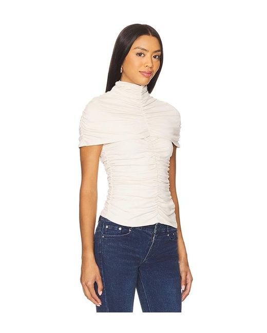 Top Manga Corta En Color Ivory Talla (También En M, S, Xl, Xs) Susana Monaco de color Blue