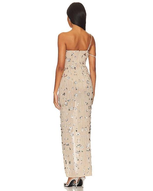 Camila Coelho Natural Tonia Embellished Maxi Dress